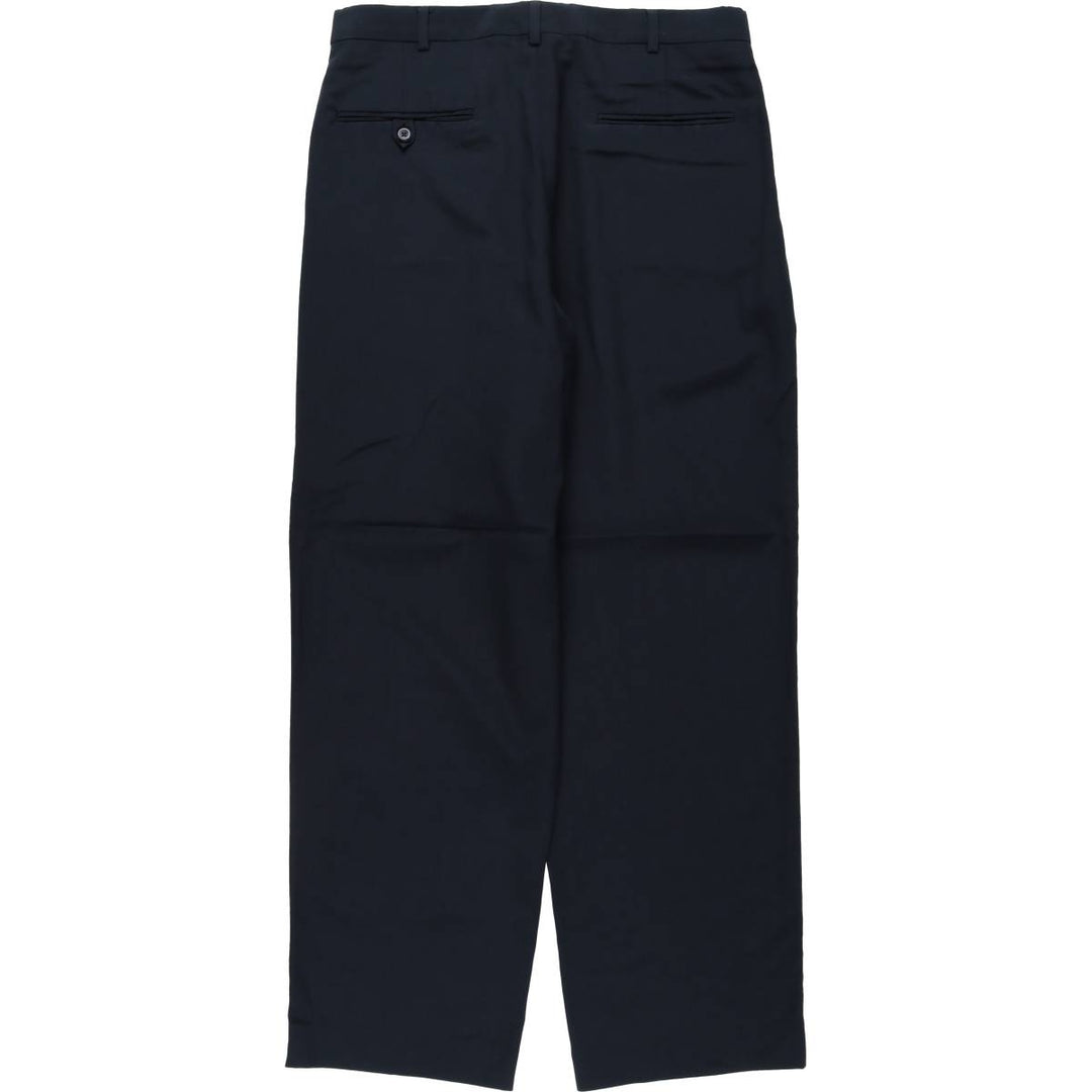 ~90'S John Alexander Two-Pleat Slacks Pants, Made in USA, Men's W32 (approx.), Vintage unclear navy blue type Vintage Second Hand