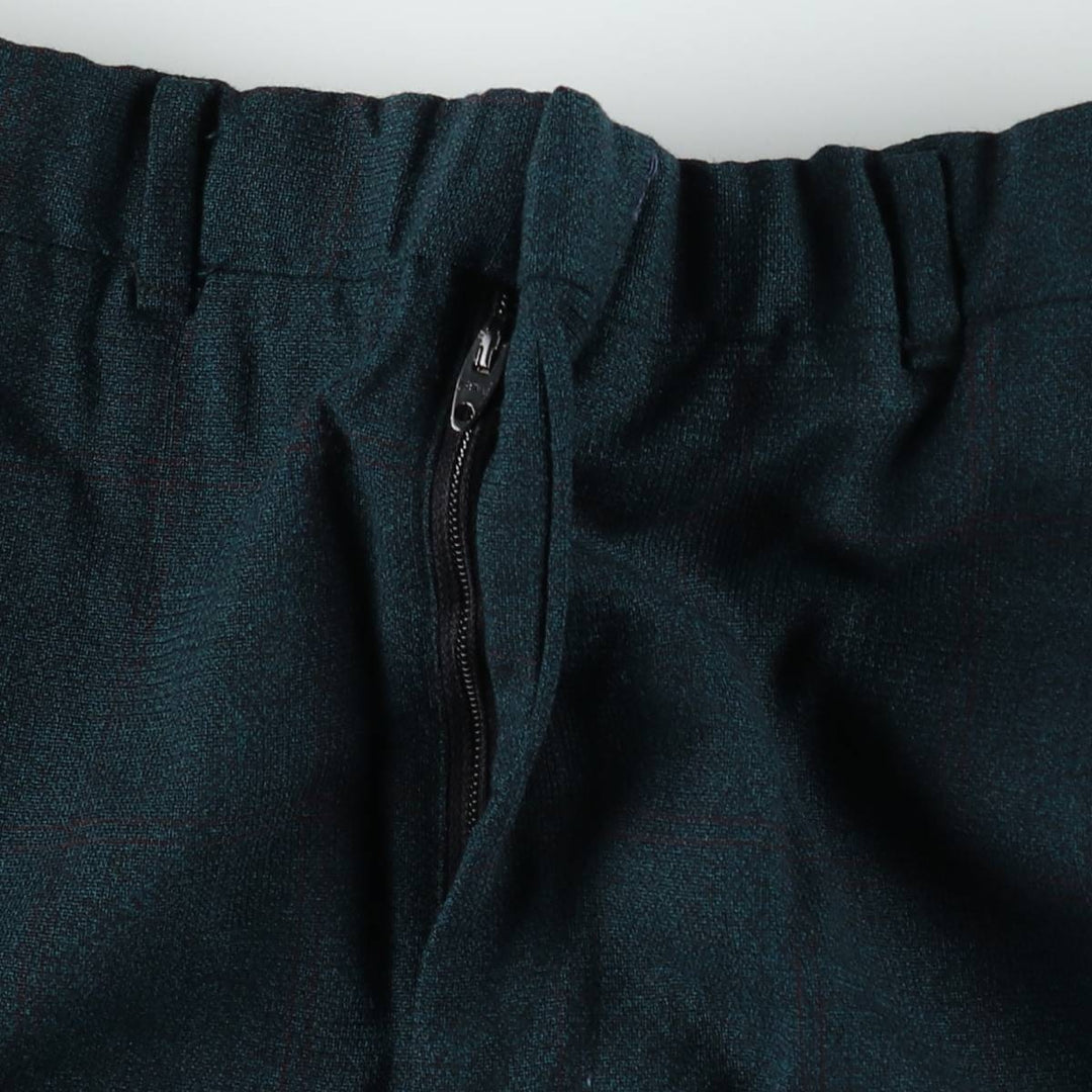 Vintage men's check pattern slacks, size W32 unclear Green type dark green Vintage Second Hand