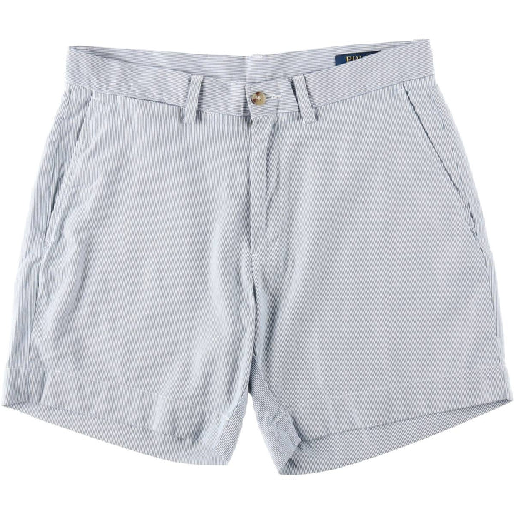 Ralph Lauren POLO RALPH LAUREN CLASSIC FIT 6 Stripe Pattern Cotton Shorts (Men's W32 equivalent) cotton blue type Vintage Second Hand