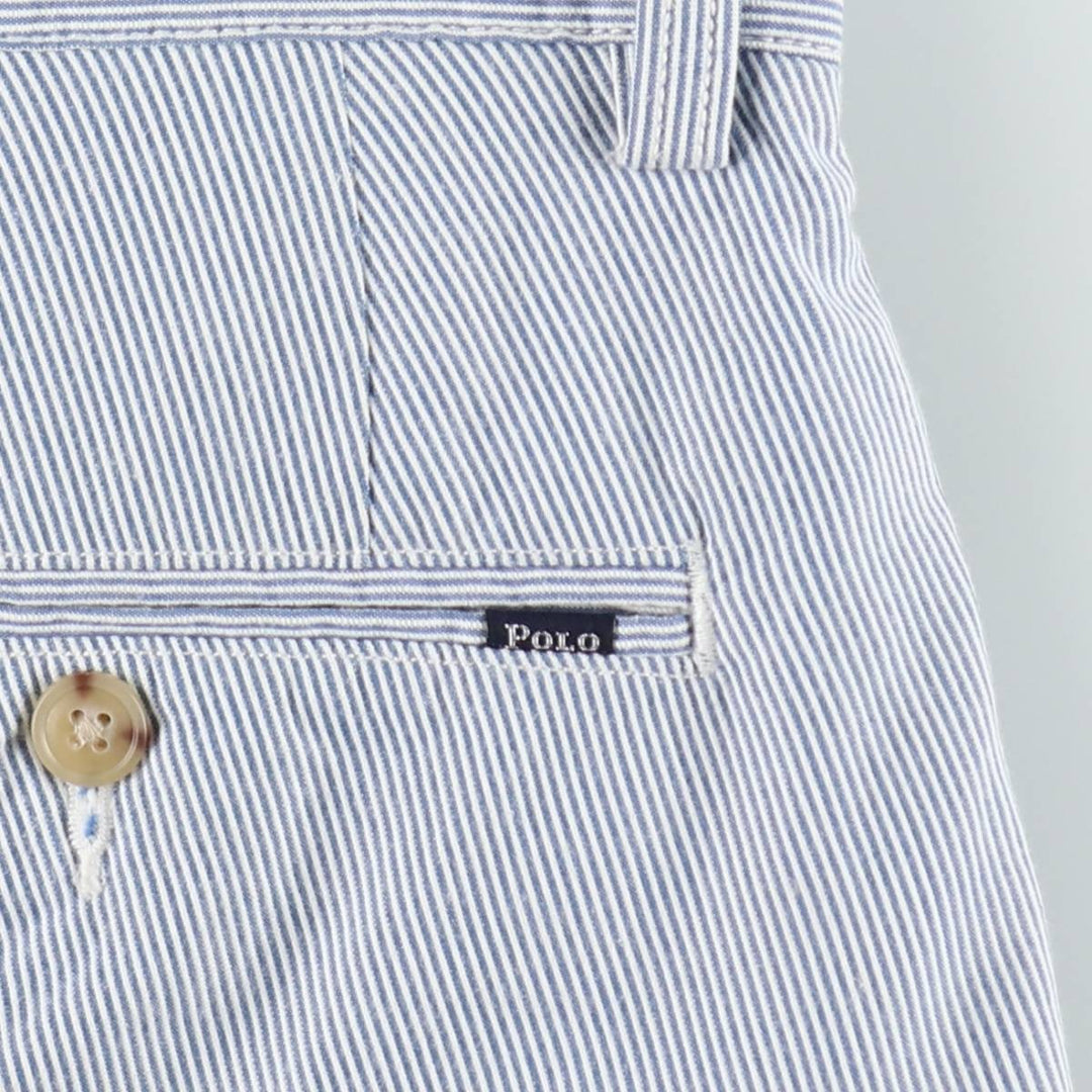 Ralph Lauren POLO RALPH LAUREN CLASSIC FIT 6 Stripe Pattern Cotton Shorts (Men's W32 equivalent) cotton blue type Vintage Second Hand