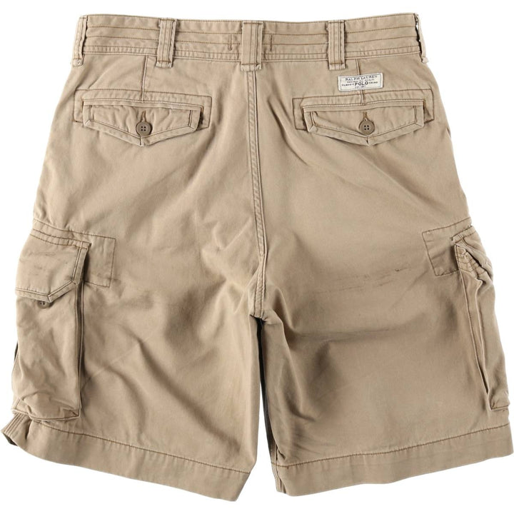 Ralph Lauren POLO RALPH LAUREN cargo shorts, men's size W36 cotton Beige type Vintage Second Hand