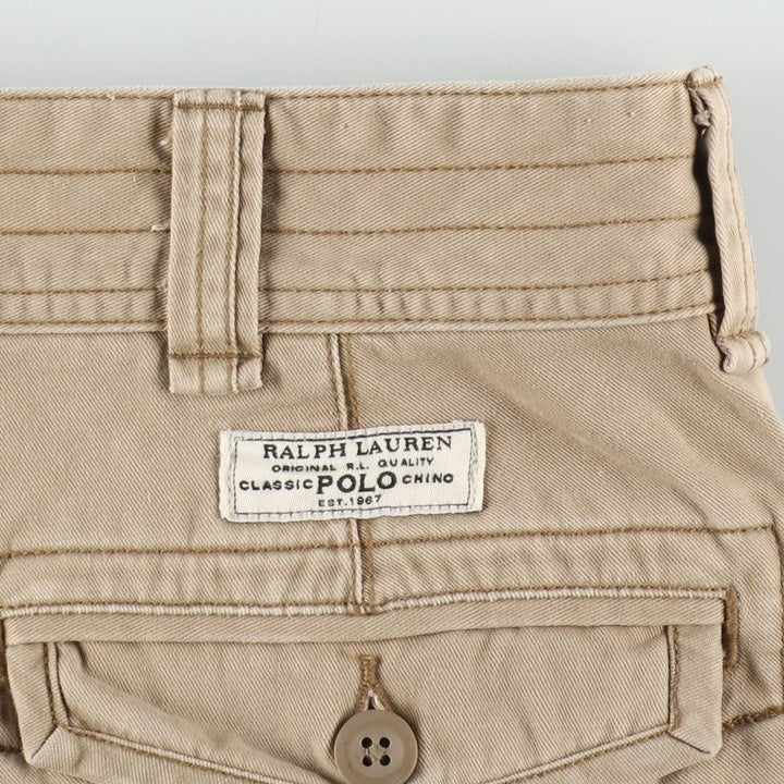 Ralph Lauren POLO RALPH LAUREN cargo shorts, men's size W36 cotton Beige type Vintage Second Hand