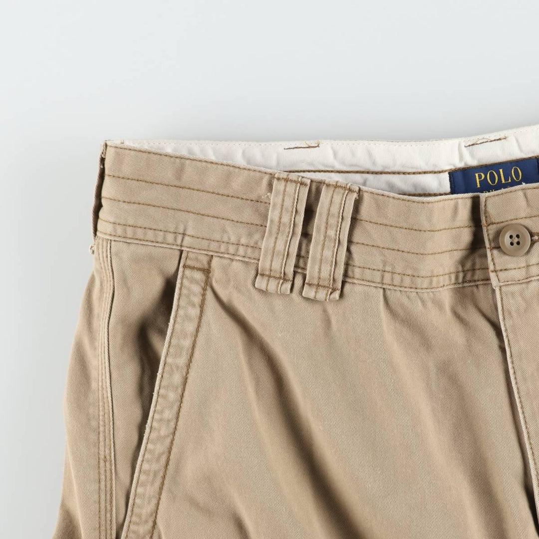 Ralph Lauren POLO RALPH LAUREN cargo shorts, men's size W36 cotton Beige type Vintage Second Hand