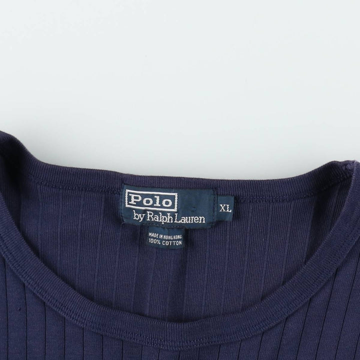 Ralph Lauren POLO by Ralph Lauren long-sleeved T-shirt, men's size XL cotton navy blue type Vintage Second Hand