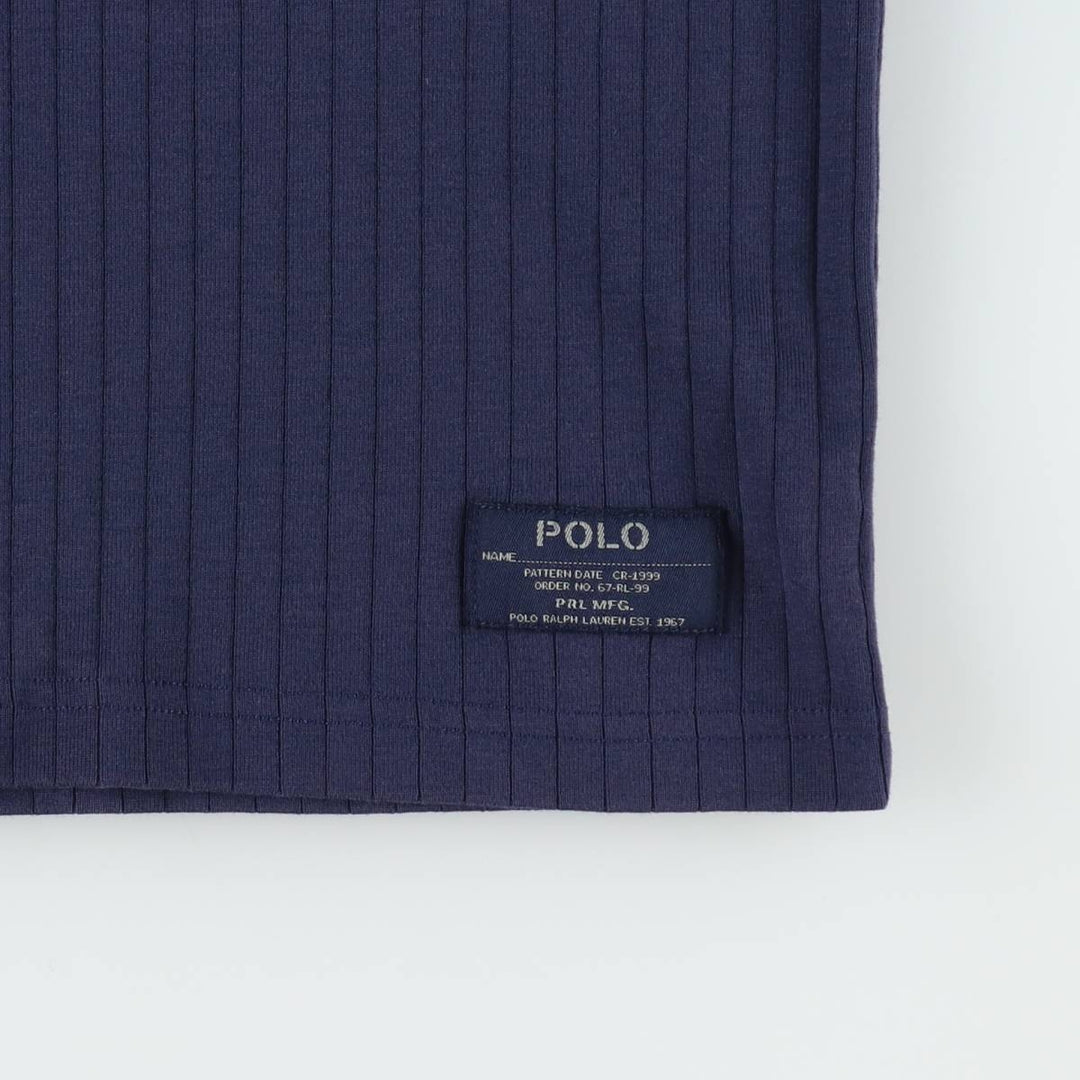 Ralph Lauren POLO by Ralph Lauren long-sleeved T-shirt, men's size XL cotton navy blue type Vintage Second Hand