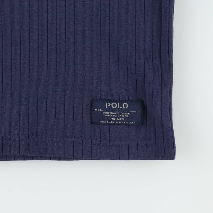 Ralph Lauren POLO by Ralph Lauren long-sleeved T-shirt, men's size XL cotton navy blue type Vintage Second Hand