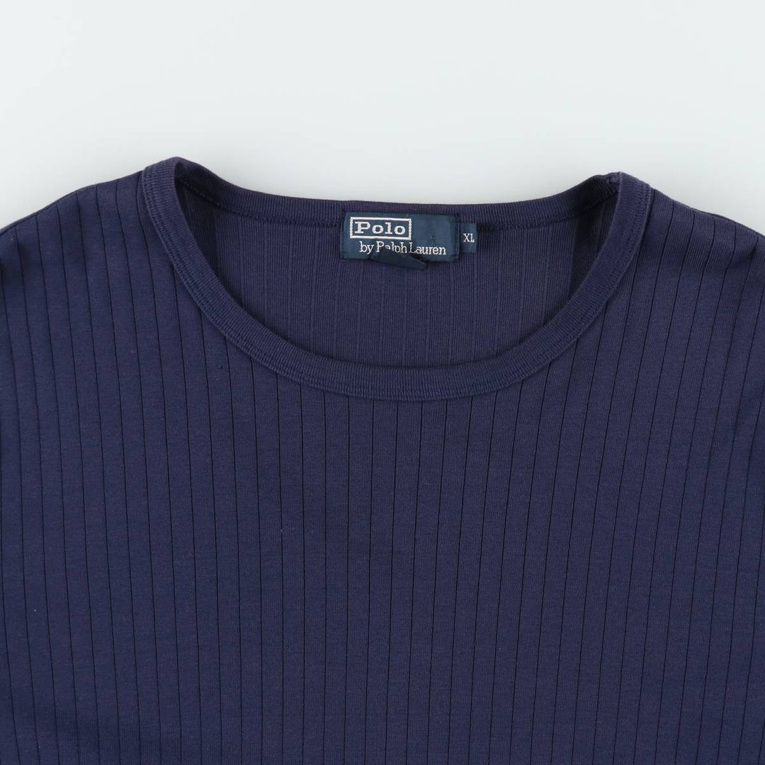 Ralph Lauren POLO by Ralph Lauren long-sleeved T-shirt, men's size XL cotton navy blue type Vintage Second Hand