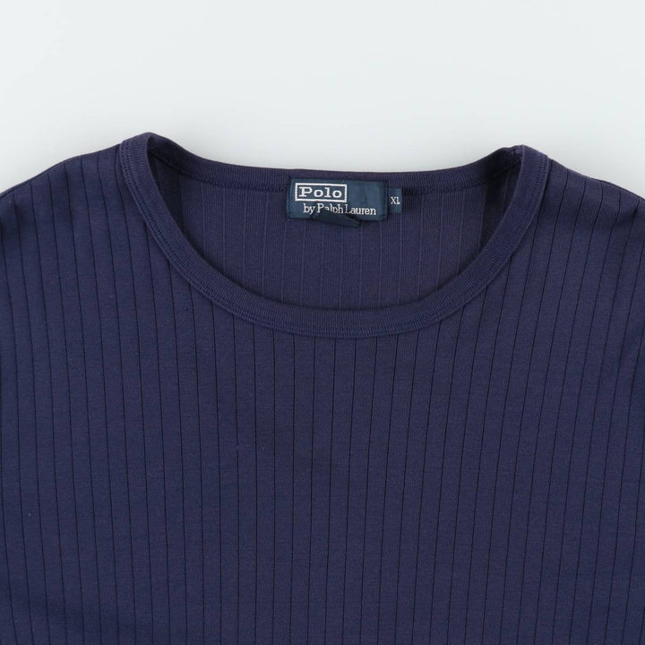 Ralph Lauren POLO by Ralph Lauren long-sleeved T-shirt, men's size XL cotton navy blue type Vintage Second Hand