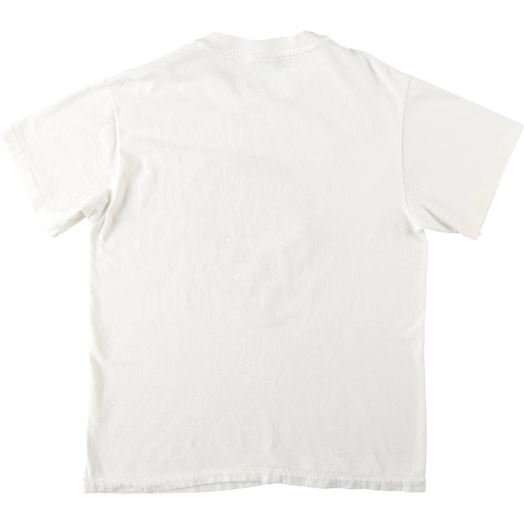 90'S Hanes Heavyweight Message Print T-Shirt Made in USA Men's Medium Vintage cotton white type Vintage Second Hand
