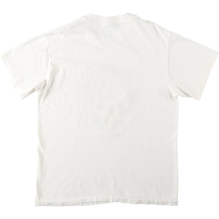 90'S Hanes Heavyweight Message Print T-Shirt Made in USA Men's Medium Vintage cotton white type Vintage Second Hand