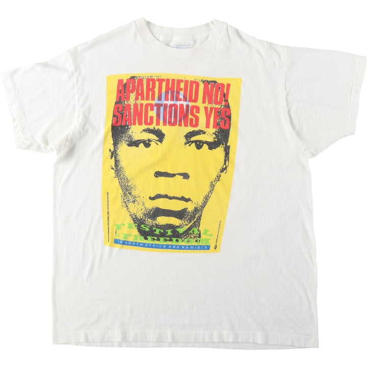 ~90'S ROBOTINK Message Print T-Shirt, Men's Size M (Equivalent), Vintage unclear white type Vintage Second Hand