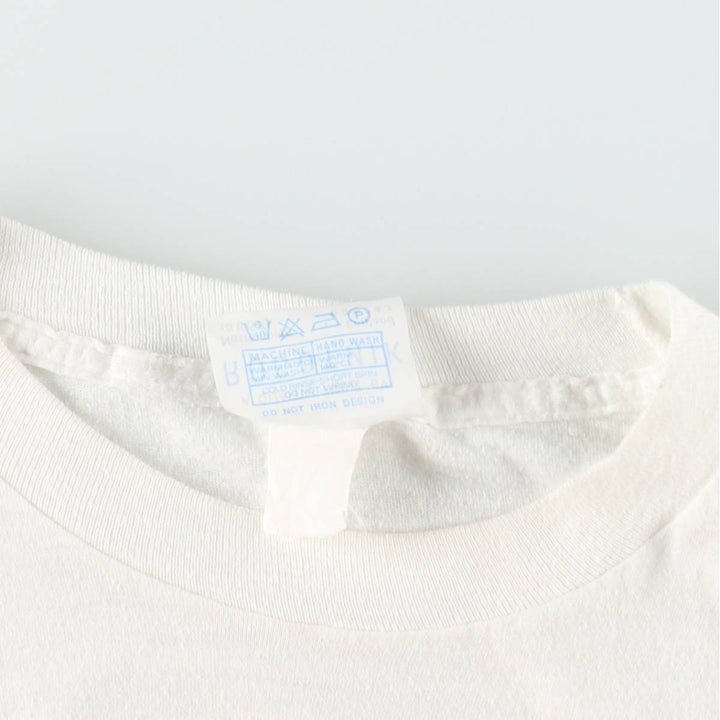 ~90'S ROBOTINK Message Print T-Shirt, Men's Size M (Equivalent), Vintage unclear white type Vintage Second Hand