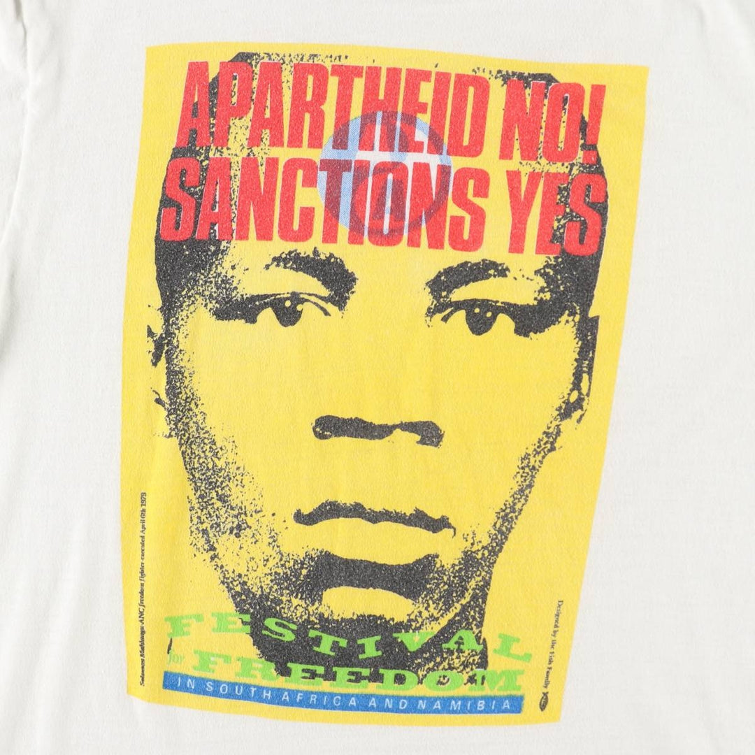 ~90'S ROBOTINK Message Print T-Shirt, Men's Size M (Equivalent), Vintage unclear white type Vintage Second Hand
