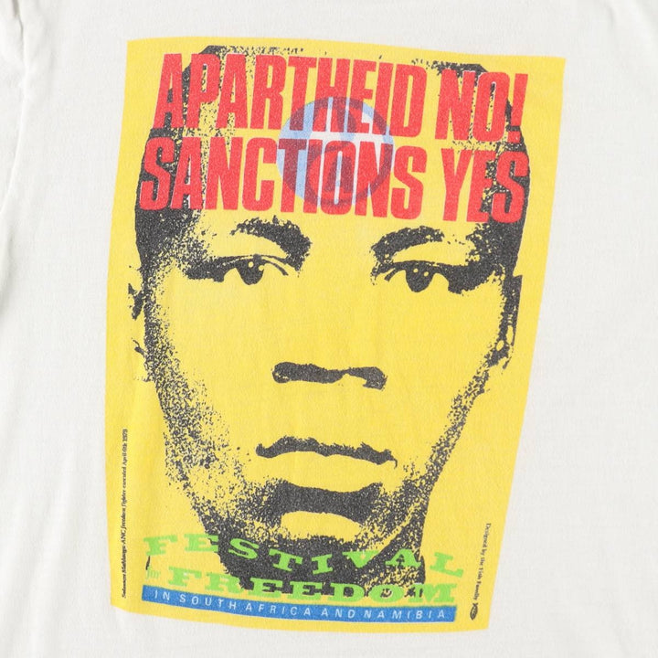 ~90'S ROBOTINK Message Print T-Shirt, Men's Size M (Equivalent), Vintage unclear white type Vintage Second Hand
