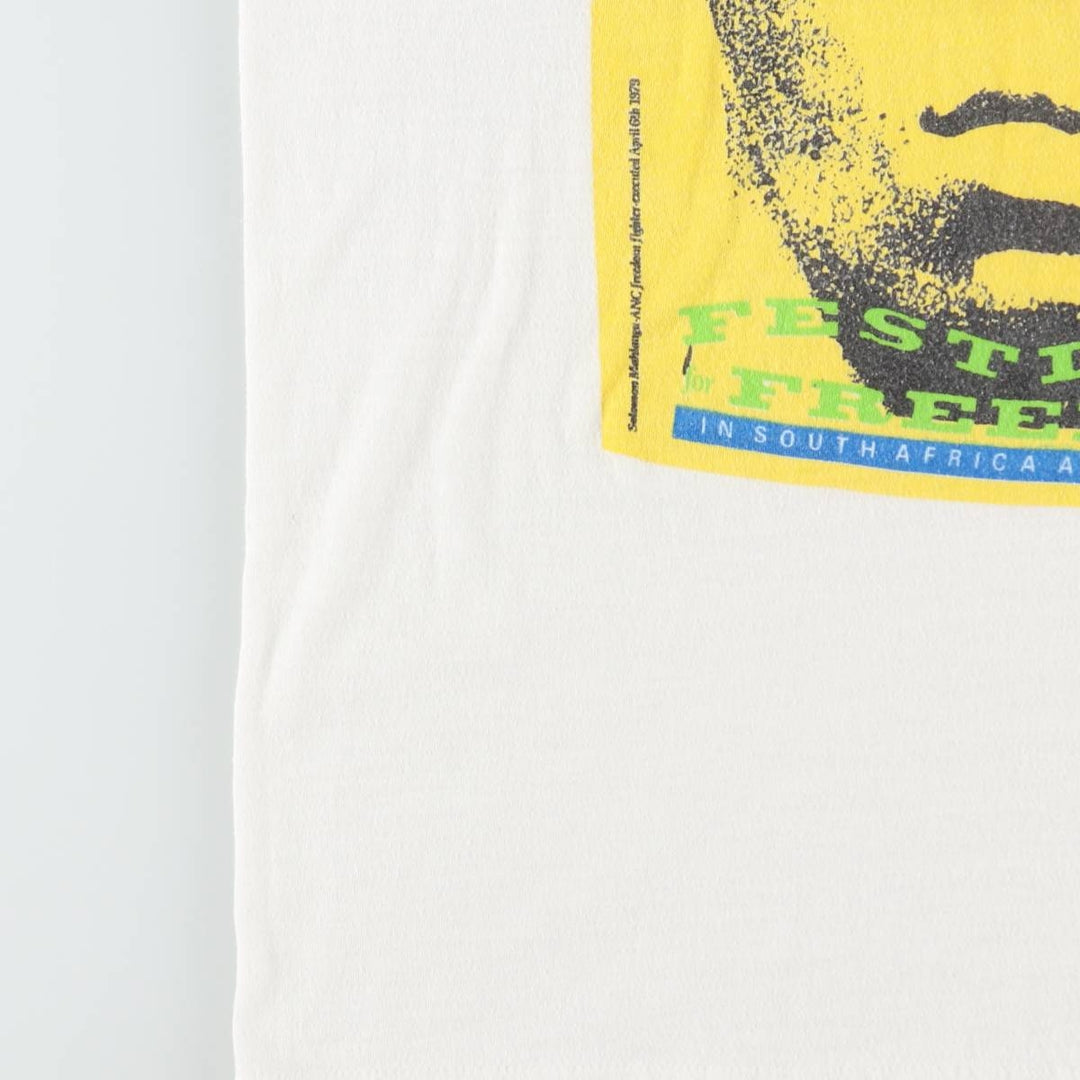~90'S ROBOTINK Message Print T-Shirt, Men's Size M (Equivalent), Vintage unclear white type Vintage Second Hand