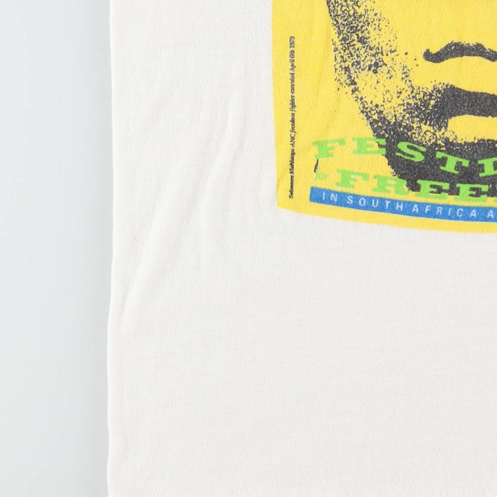 ~90'S ROBOTINK Message Print T-Shirt, Men's Size M (Equivalent), Vintage unclear white type Vintage Second Hand
