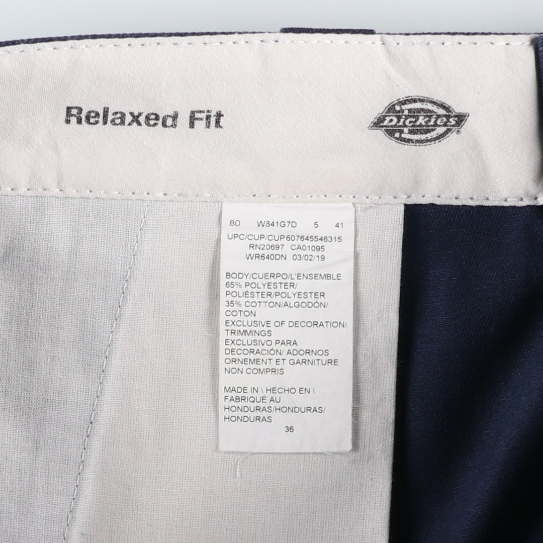 Dickies Relaxed Fit Work Shorts, Half Pants, Men's, W36 equivalent polyester navy blue type Vintage Second Hand