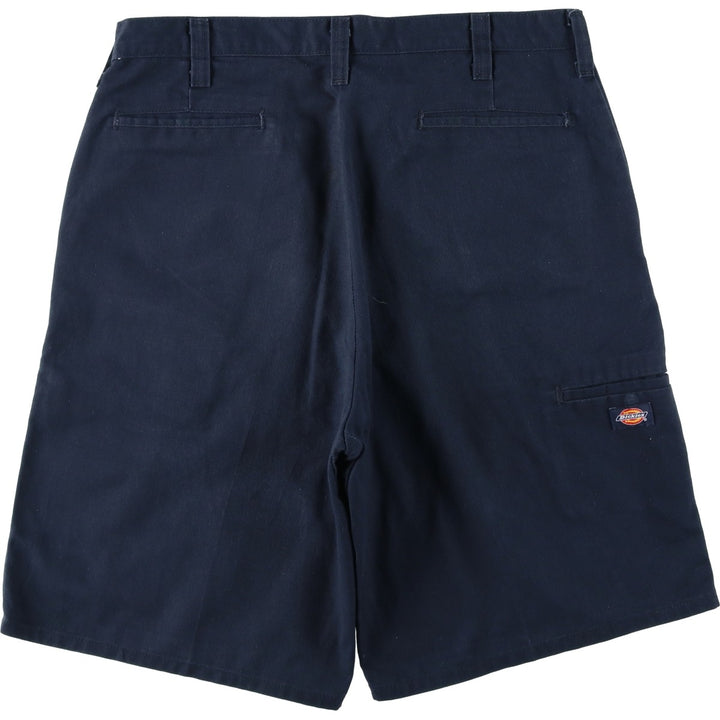 Dickies Work Shorts, Half Pants, Men's, W37 equivalent polyester navy blue type Vintage Second Hand