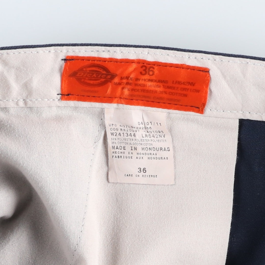 Dickies Work Shorts, Half Pants, Men's, W37 equivalent polyester navy blue type Vintage Second Hand