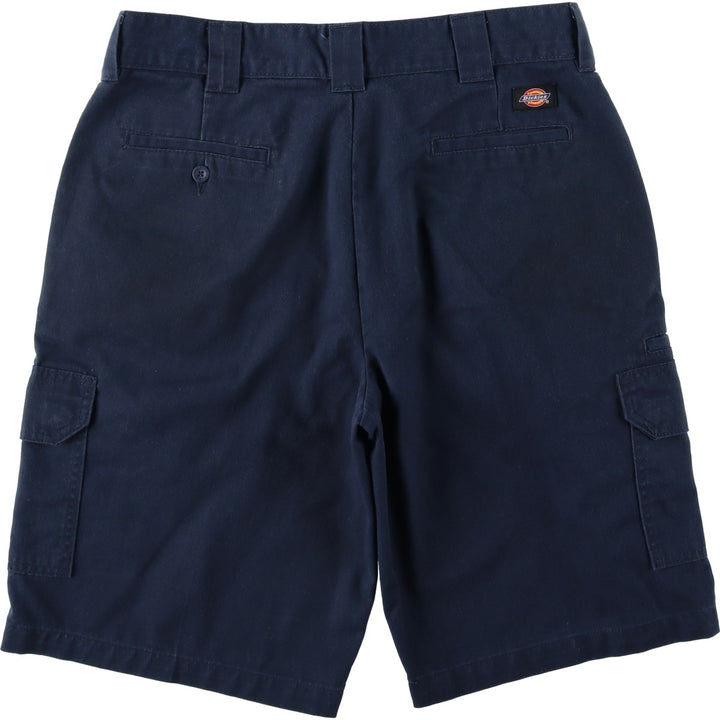 Dickies Regular Fit Cargo Shorts (Men's size W36 equivalent) polyester navy blue type Vintage Second Hand