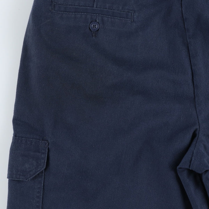 Dickies Regular Fit Cargo Shorts (Men's size W36 equivalent) polyester navy blue type Vintage Second Hand