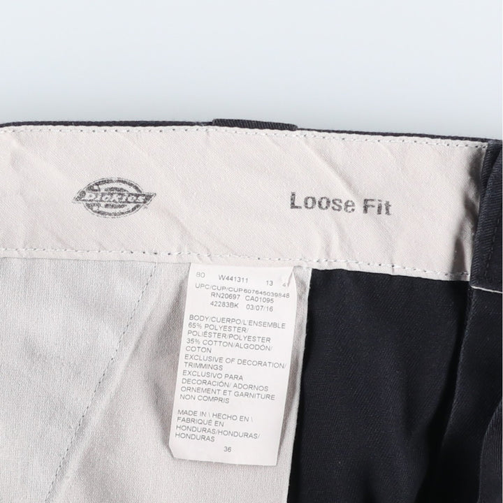 Dickies Loose Fit Work Shorts, Half Pants, Men's, W35 equivalent polyester black type Vintage Second Hand