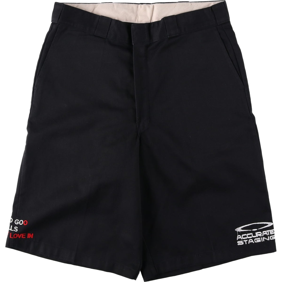 ~90'S Dickies Work Shorts, Men's W36 (approx.), Vintage polyester black type Vintage Second Hand