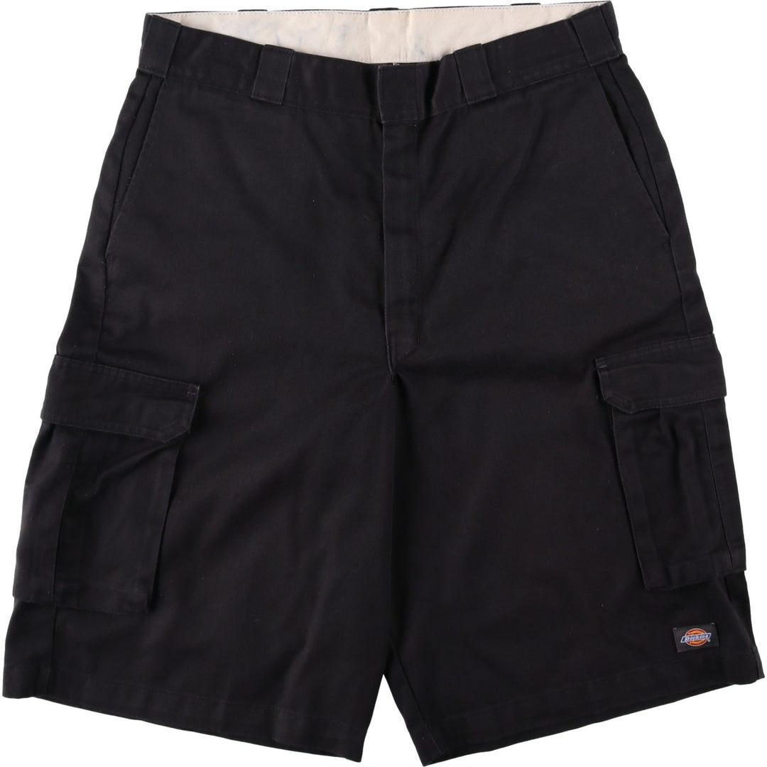 Dickies cargo shorts, half pants, men's size w36 polyester black type Vintage Second Hand