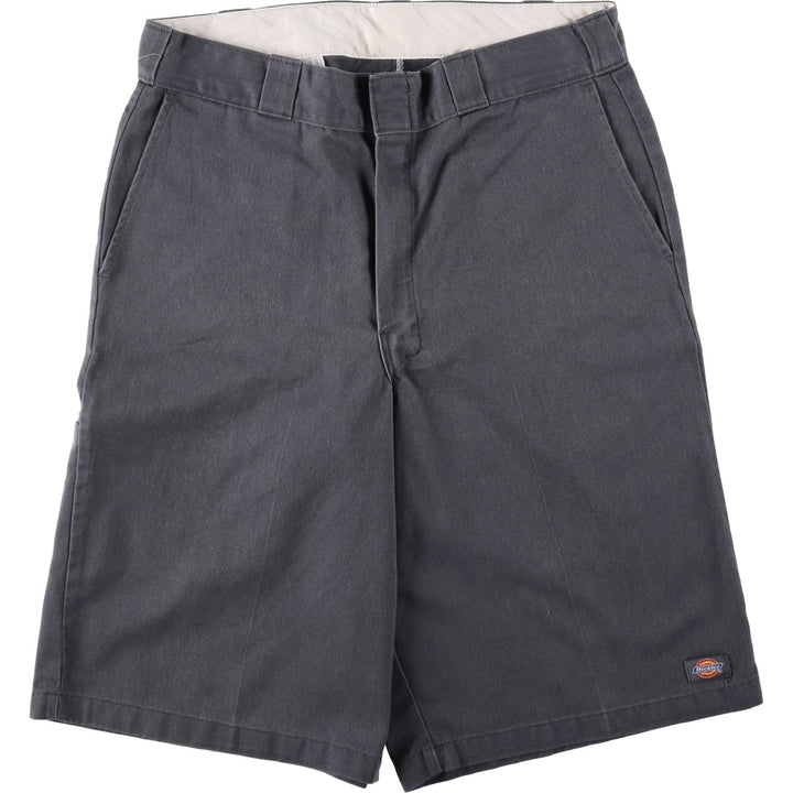 Dickies Work Shorts, Half Pants, Men's, W34 equivalent polyester gray type Vintage Second Hand