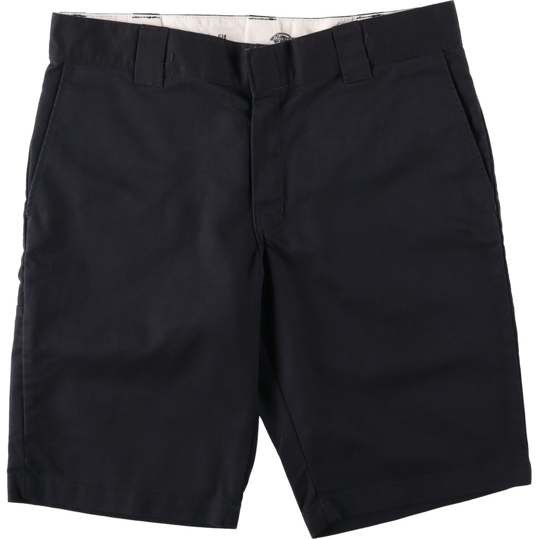 Dickies Slim Fit Work Shorts (Men's, equivalent to size W34) polyester black type Vintage Second Hand