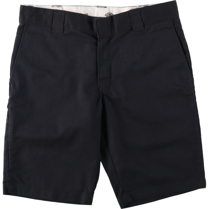 Dickies Slim Fit Work Shorts (Men's, equivalent to size W34) polyester black type Vintage Second Hand
