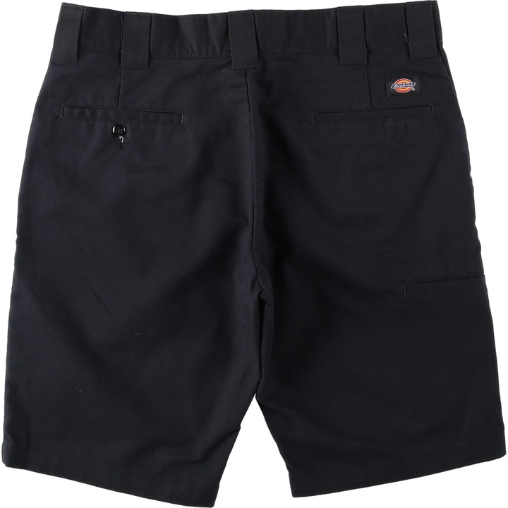 Dickies Slim Fit Work Shorts (Men's, equivalent to size W34) polyester black type Vintage Second Hand