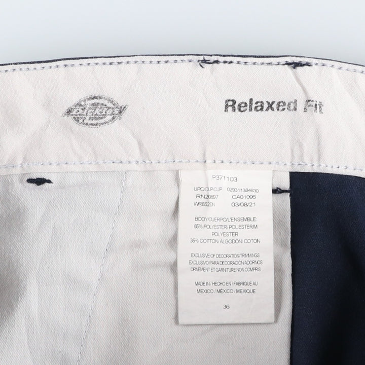 Dickies Relaxed Fit Work Shorts, Half Pants, Men's, W37 equivalent polyester navy blue type Vintage Second Hand
