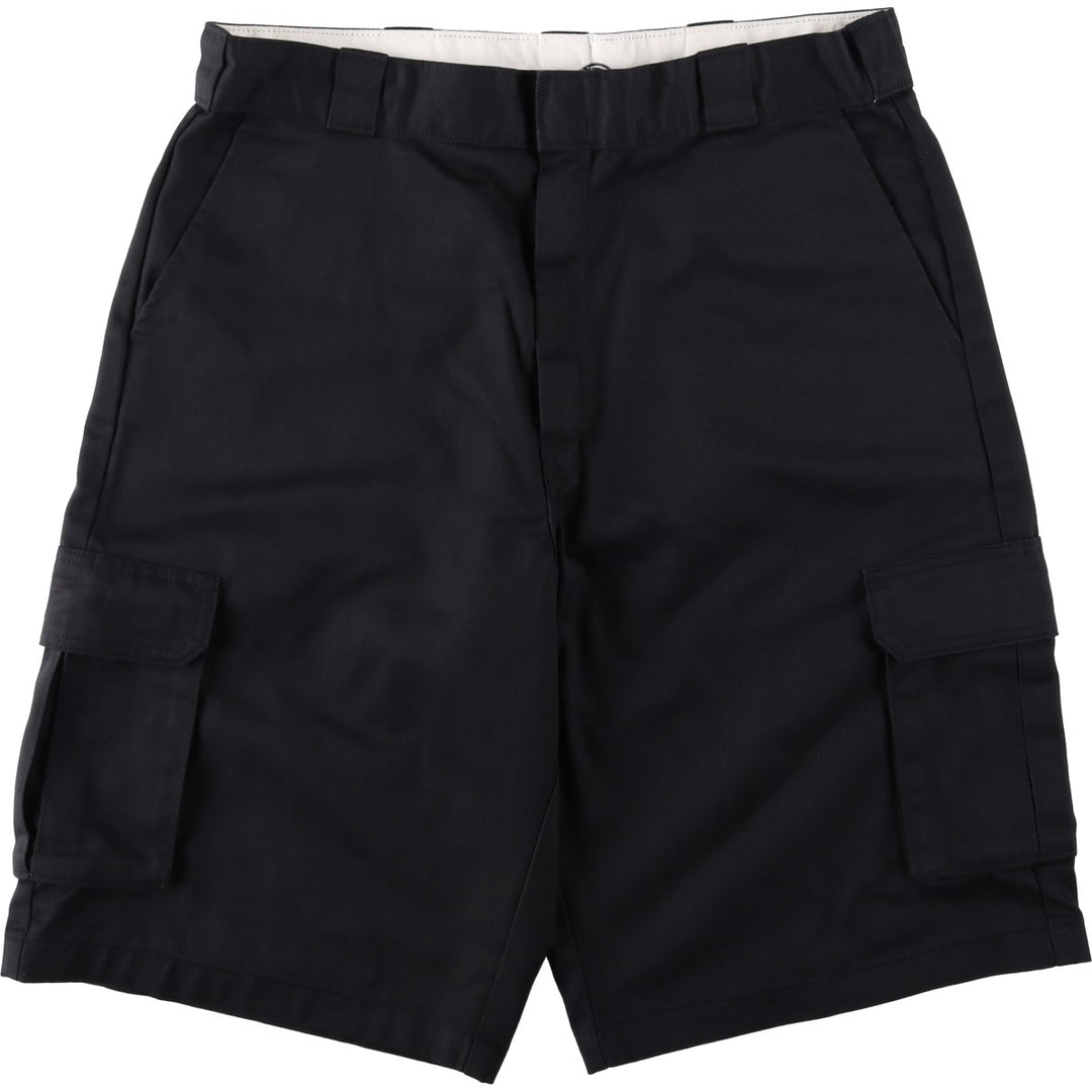 Dickies Loose Fit Cargo Shorts, Half Pants, Men's, W37 equivalent polyester black type Vintage Second Hand