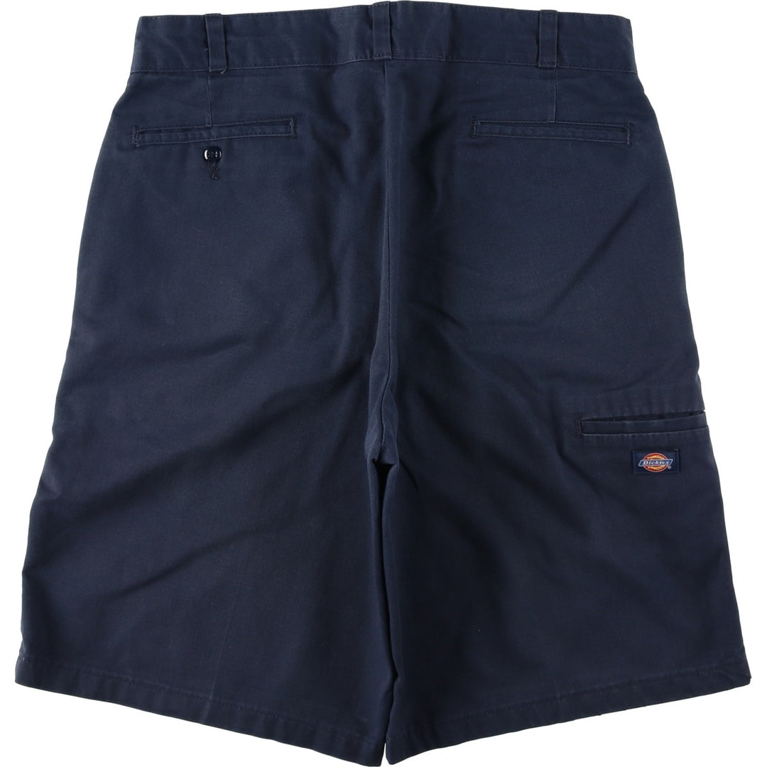 Dickies Work Shorts, Half Pants, Men's, W34 equivalent polyester navy blue type Vintage Second Hand