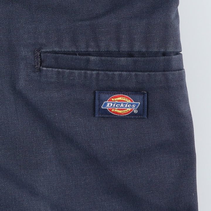 Dickies Work Shorts, Half Pants, Men's, W34 equivalent polyester navy blue type Vintage Second Hand