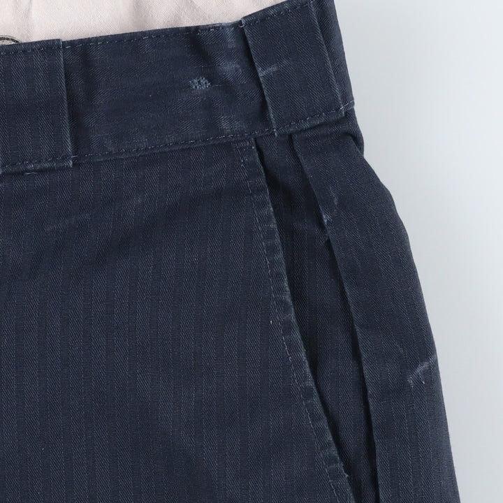 Dickies Loose Fit Work Shorts, Half Pants, Men's, W36 equivalent polyester navy blue type Vintage Second Hand
