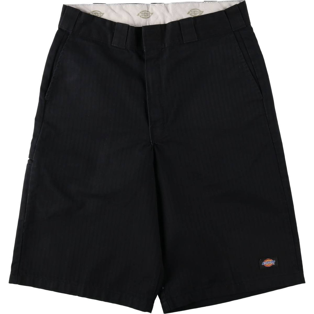 Dickies Stripe Pattern Work Shorts, Men's Size W33 (approx.) polyester black type Vintage Second Hand
