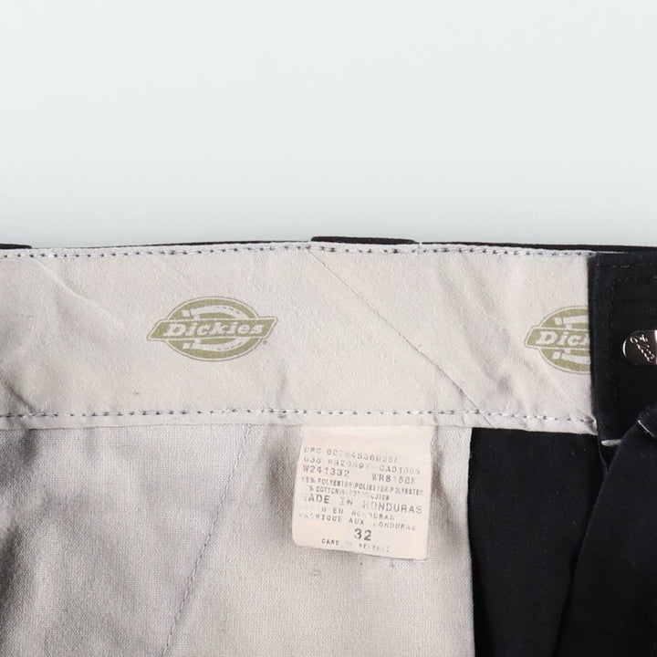 Dickies Stripe Pattern Work Shorts, Men's Size W33 (approx.) polyester black type Vintage Second Hand