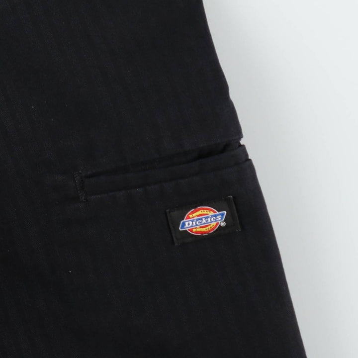Dickies Stripe Pattern Work Shorts, Men's Size W33 (approx.) polyester black type Vintage Second Hand