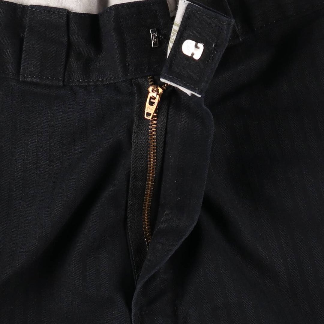 Dickies Stripe Pattern Work Shorts, Men's Size W33 (approx.) polyester black type Vintage Second Hand