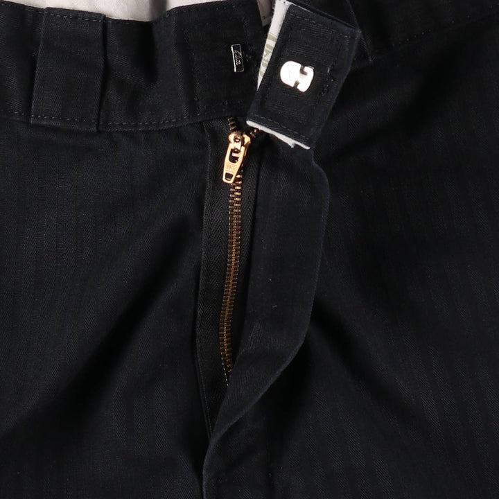 Dickies Stripe Pattern Work Shorts, Men's Size W33 (approx.) polyester black type Vintage Second Hand