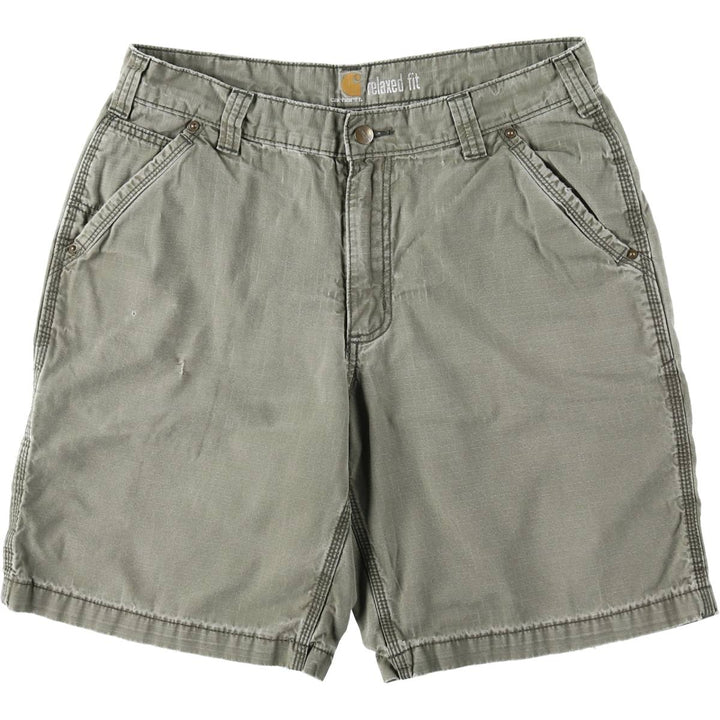 Carhartt Relaxed Fit Ripstop Work Shorts (Men's W34 equivalent) cotton Khaki type Vintage Second Hand