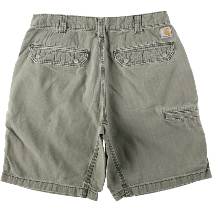 Carhartt Relaxed Fit Ripstop Work Shorts (Men's W34 equivalent) cotton Khaki type Vintage Second Hand