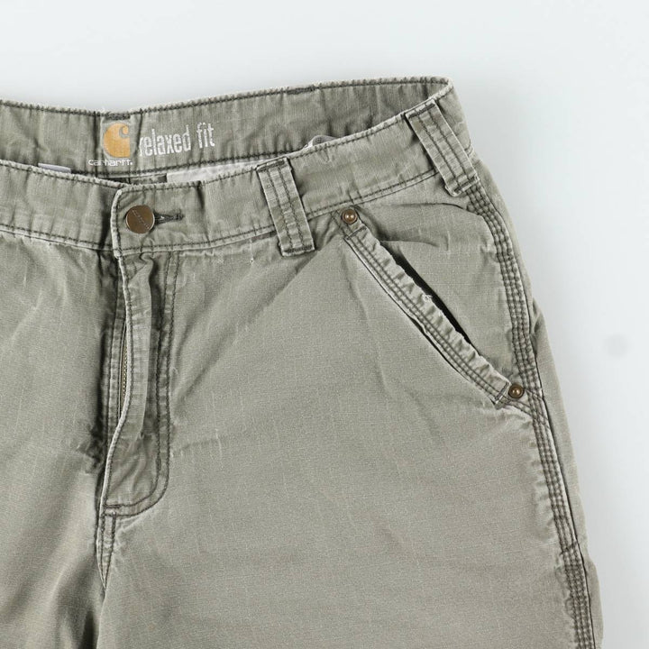 Carhartt Relaxed Fit Ripstop Work Shorts (Men's W34 equivalent) cotton Khaki type Vintage Second Hand