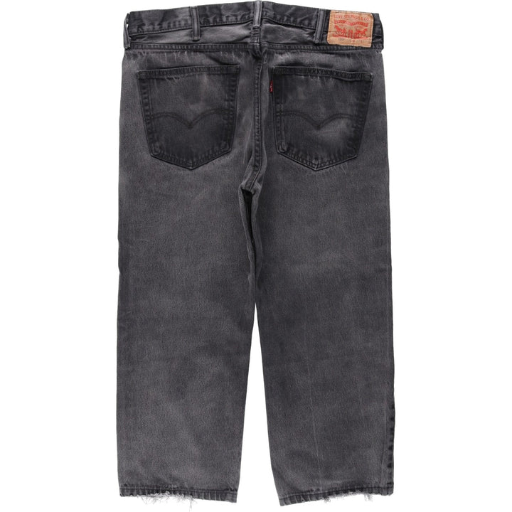 Levi's 505 Black Denim Tapered Denim Pants, Men's Size W37 unclear black type Vintage Second Hand