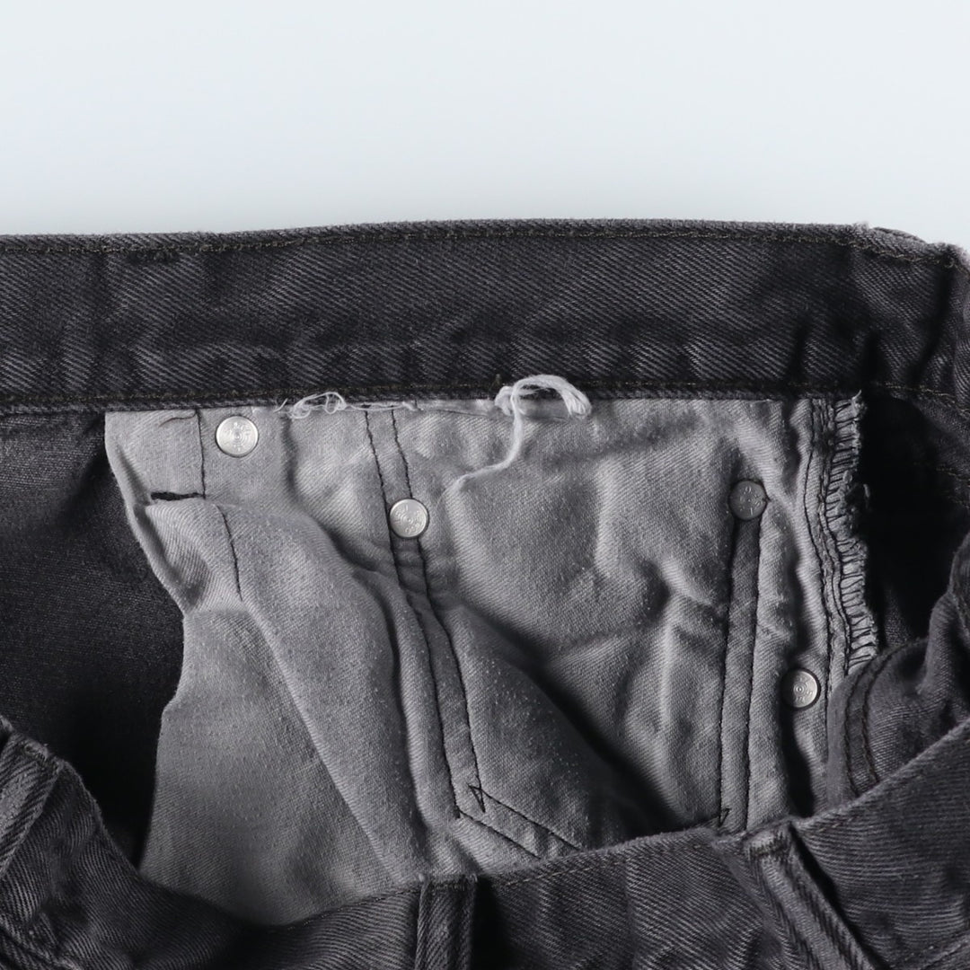 Levi's 505 Black Denim Tapered Denim Pants, Men's Size W37 unclear black type Vintage Second Hand