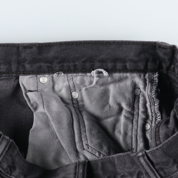 Levi's 505 Black Denim Tapered Denim Pants, Men's Size W37 unclear black type Vintage Second Hand