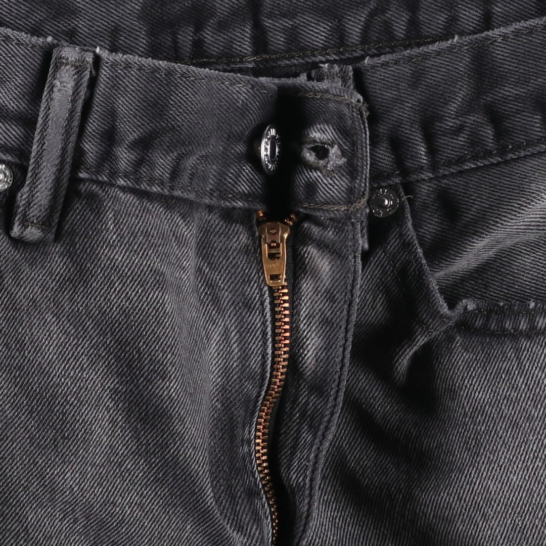 Levi's 505 Black Denim Tapered Denim Pants, Men's Size W37 unclear black type Vintage Second Hand