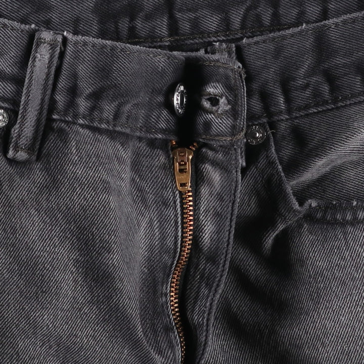 Levi's 505 Black Denim Tapered Denim Pants, Men's Size W37 unclear black type Vintage Second Hand